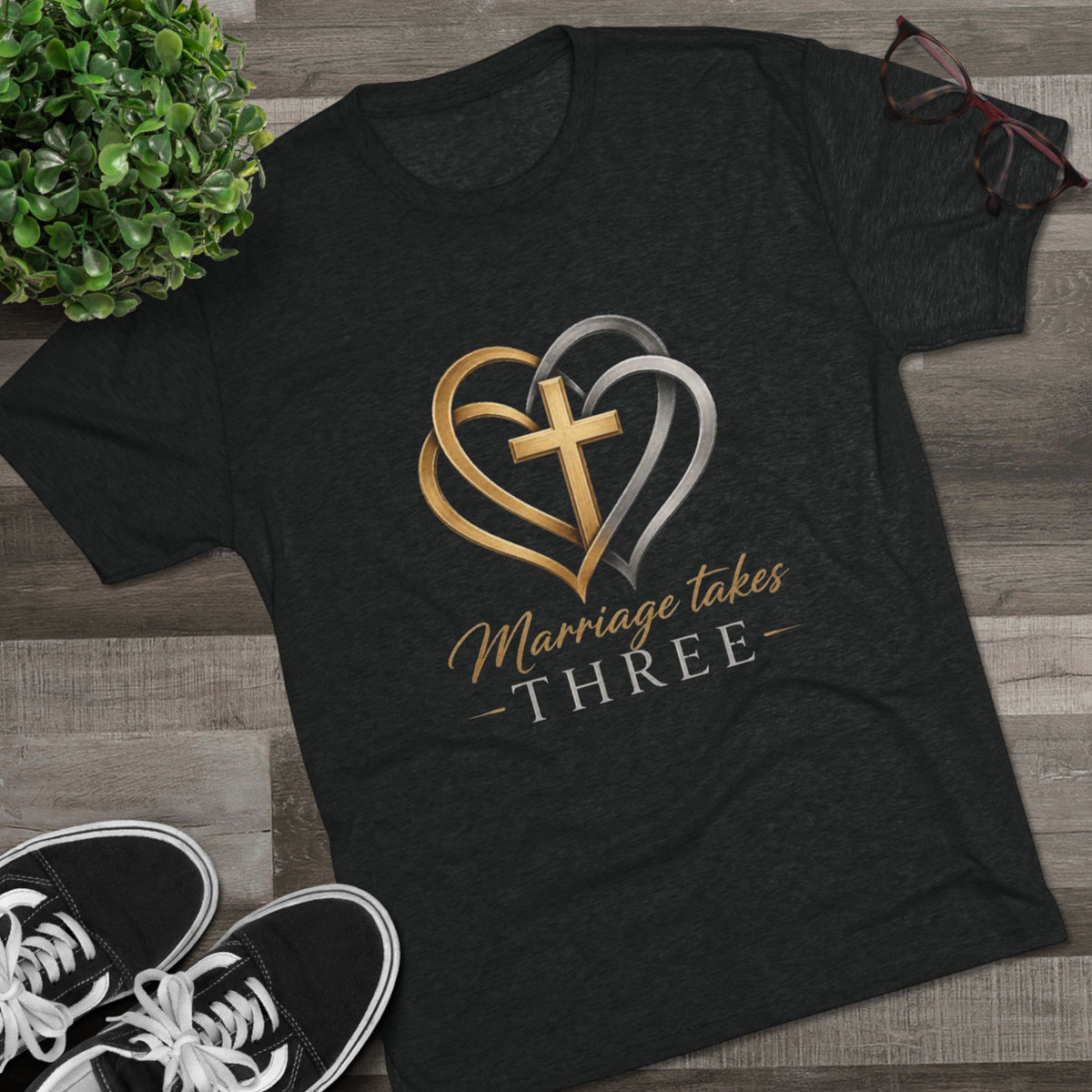 Marriage Take Three Unisex Tri-Blend Crew Tee